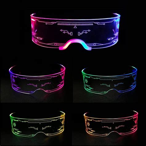 cyberpunk led visor glasses luminous futuristic flashing glasses ubicaciondepersonas cdmx gob mx