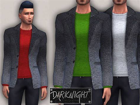 Wool Pullover And Blazer By DarkNighTt At TSR Sims 4 Updates