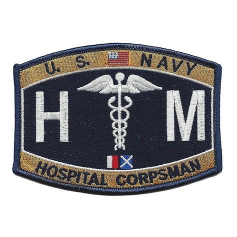 Usn Navy Hm Hospital Corpsman Mos Rating Patch Sailor Veteran Doc