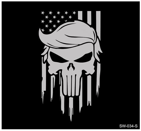 Trump Punisher Flag Vinyl Cut Sticker Etsy