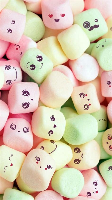 Kawaii Marshmallows Wallpapers - Wallpaper Cave