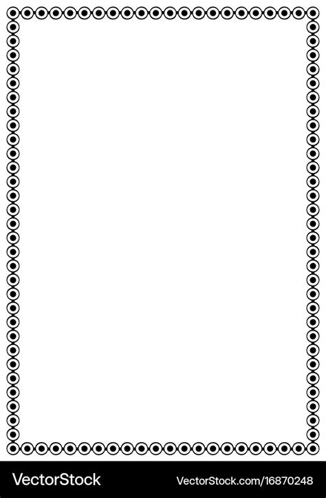 Black And White Border Design For A4 Size Paper