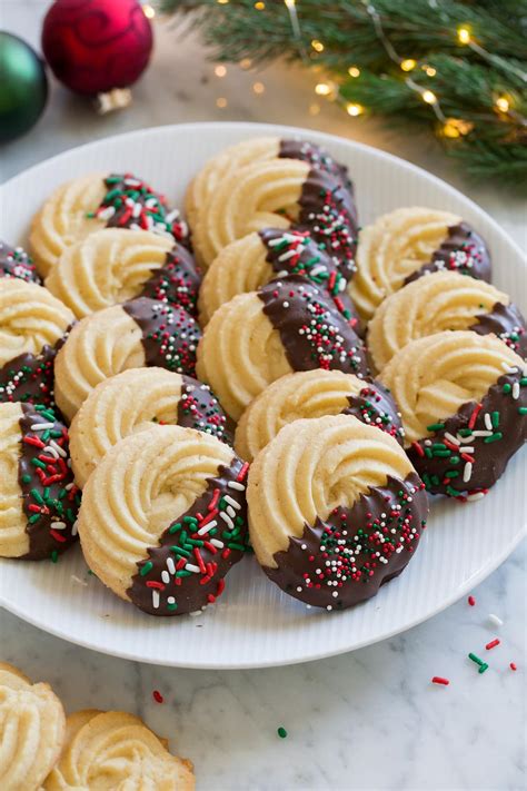 Make lovely designs with a large piping tip and dip in chocolate and sprinkles for a festive. Butter Cookies - Cooking Classy