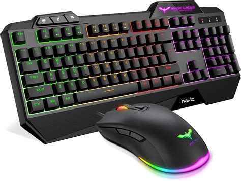 Havit Wired Gaming Keyboard Mouse Combo Led Rainbow Backlit Keyboard Ebay
