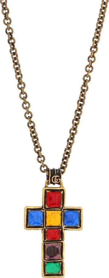 Gucci Cross Pendant Necklace Shopstyle