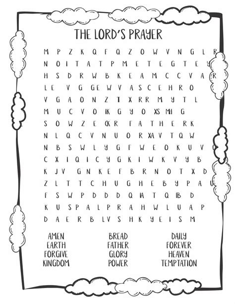 Bible Prayer Word Search Puzzle Printable Images And Photos Finder