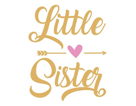 Little Sister Svg Lil Sis Svg Eps Dxf Png Lil Sister Etsy