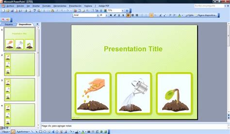 Seed Germination Process Powerpoint Template