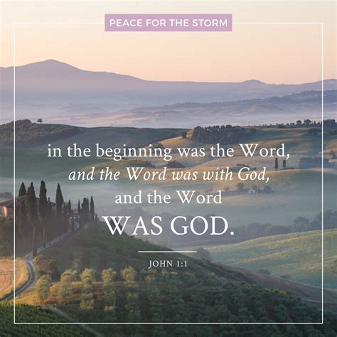 In the Beginning Was The Word. - Peace for the Storm