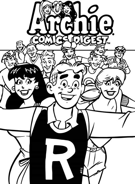 Running Archie Comics Coloring Page