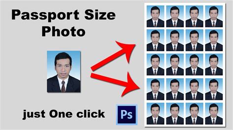 How To Make Passport Size Photo Just One Click Full Page In Photoshop