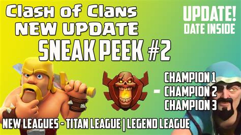 Clash Of Clan New UPDATE Sneak Peek New Leagues YouTube