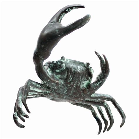 Small Bronze Crab Sculpture Su1114 Design Toscano