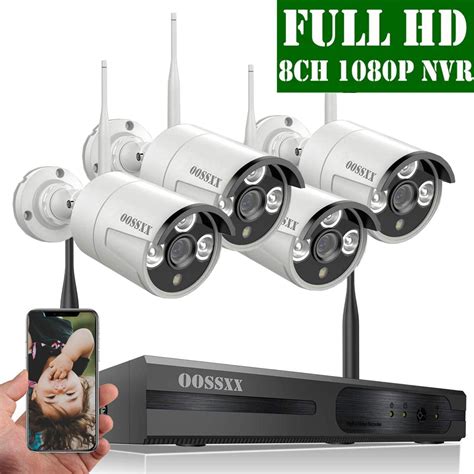 Wireless Security Camera System Oossxx 1080p Home Surveillance Cameras
