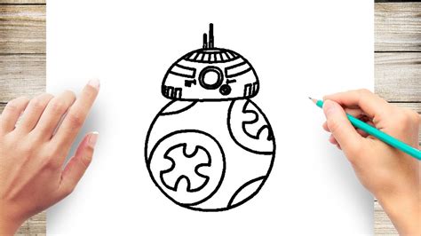 How To Draw Bb8 From Star Wars Easy Youtube