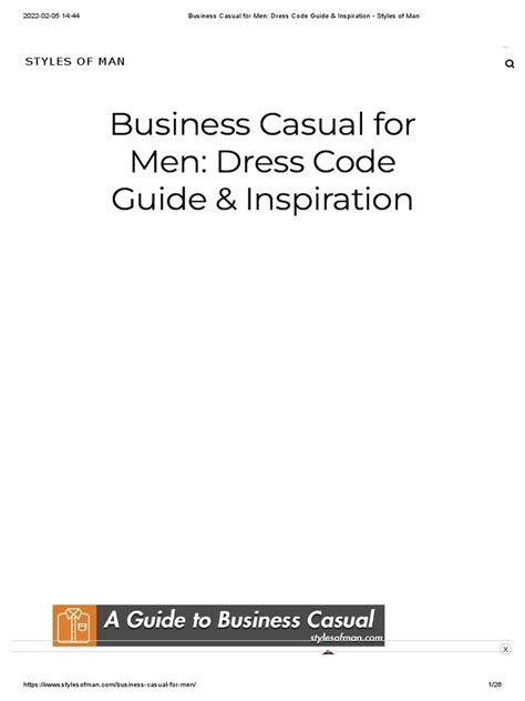 Business Casual For Men Dress Code Guide And Inspiration Styles Of