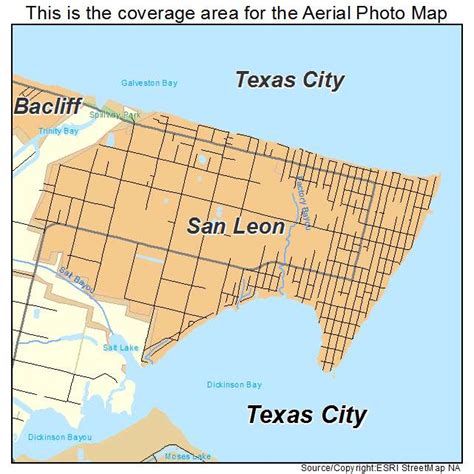 Aerial Photography Map Of San Leon Tx Texas