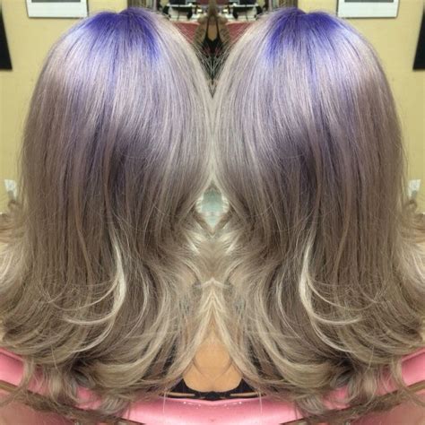 Eq school of hair design has been in the business of educating cosmetology students for over 50. Violet and gray root melt using Pravana and Redken Shades ...