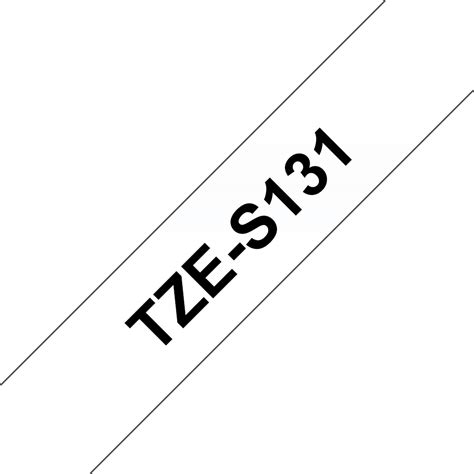 Tze S131 12mm Black On Clear Strong Adhesive Tape Brother