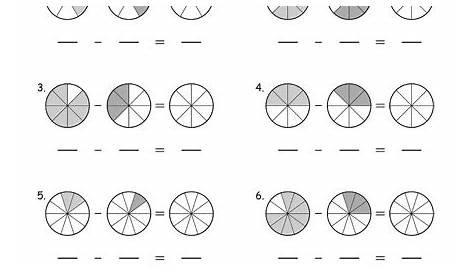 Fraction Subtraction with Same Denominators (Set 4) – Childrens