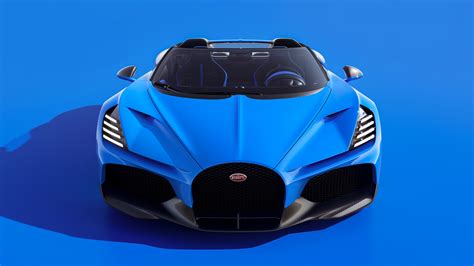 Bugatti W16 Mistral Wallpaper 4k Blue Roadster Hypercars 2024