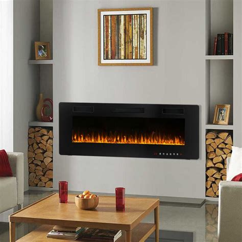 Orren Ellis 50inch Recessed Electric Fireplace And Wall Mountedultra