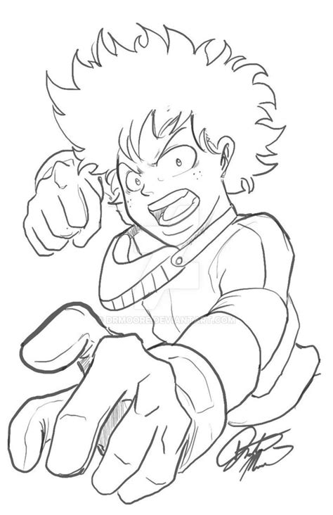 His eyes are large and somewhat circular, their irises the same green color as his hair, which at times are very in addition, deku now wears his mask frequently to conceal his identity. Izuku Deku Midoriya - My Hero Academia Fanart by DRMoore ...