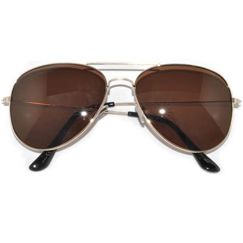 Aviator Colored Lens Gold Metal Frame Brown Dark Lens Sunglasses Av061gdbr One Pair Online