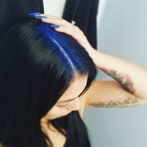 Navy Blue Roots With Black Hair Roots Hair Hair Black Hair Colored