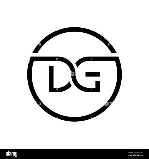 Initial Dg Letter Logo Creative Typography Vector Template Creative