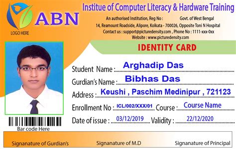 Computer Services Id Card 5 Best Employee Id Card Format In Word