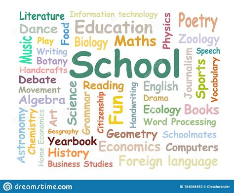 Back To School Conceptual Image Of Tag Cloud Containing Words Related