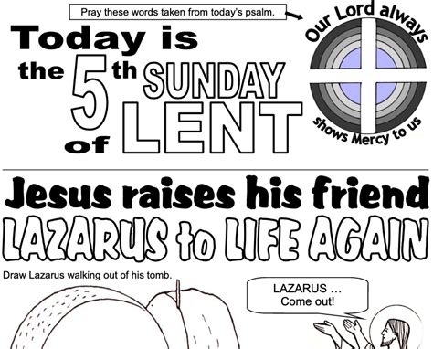 Children 5th Sunday Of Lent A Sunday Prep Reimagined