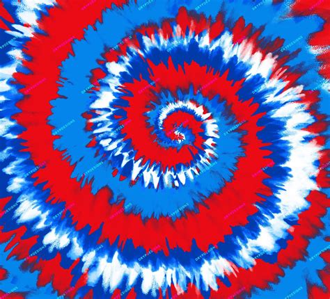Red White Blue Patriotic Tiedye Swirl Digital Paper Background Pattern