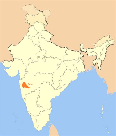 Pune is a very large town in india, having the map of pune enables you to safely navigate to, from and through pune. Location Map of Pune - Mapsof.Net