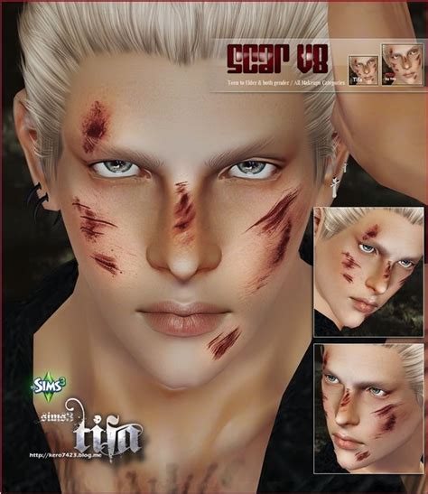 Tifa Sims Scar V8 By Tifa Sims Sims 4 Piercings Sims 3