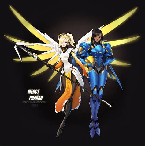 Overwatch Mercy And Pharah By Ziyoling On Deviantart