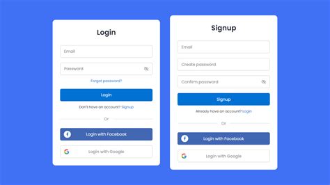 Login Signup Form In HTML CSS JavaScript With Source Code