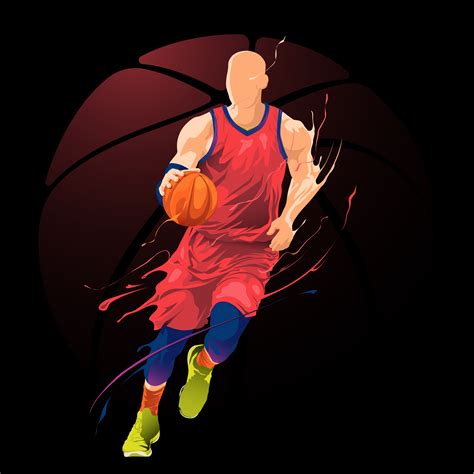 Basketball Player Dribbling Design 1393422 Vector Art At Vecteezy