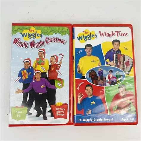 The Wiggles Clamshell Vhs Lot Of 3 Wiggly Play Time Wiggly Christmas
