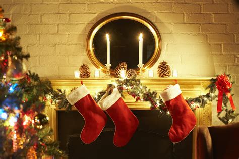 Christmas Fireplace Fire Holiday Festive Decorations Candle