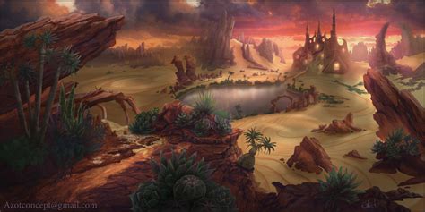 Desert Landscape By Azot2019 On Deviantart