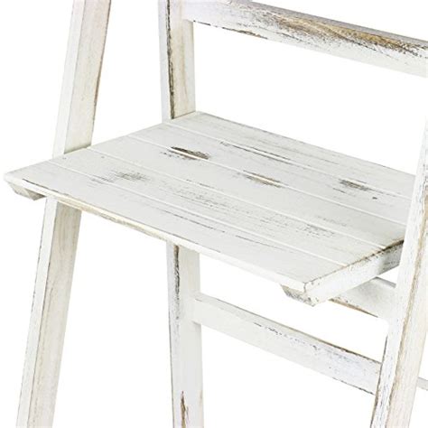 Hartleys 4 Tier Folding Ladder Shelf White Wash Search Furniture