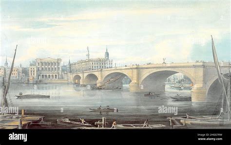 London Bridge And Fishmongers Hall By Gideon Yates 1834 Stock Photo