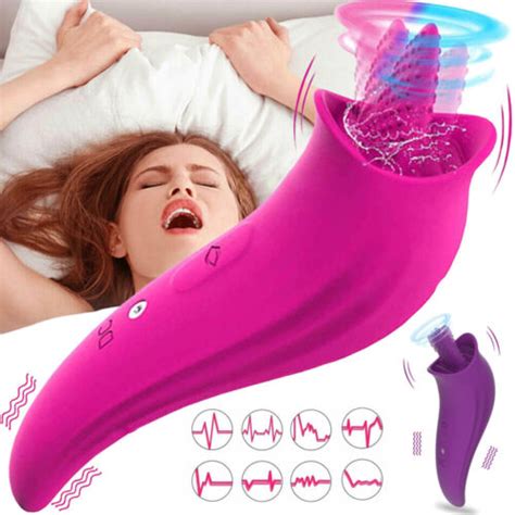 10 Speed Clit Licker Vibrator G Spot Clitoris Stimulator Licking Tongue
