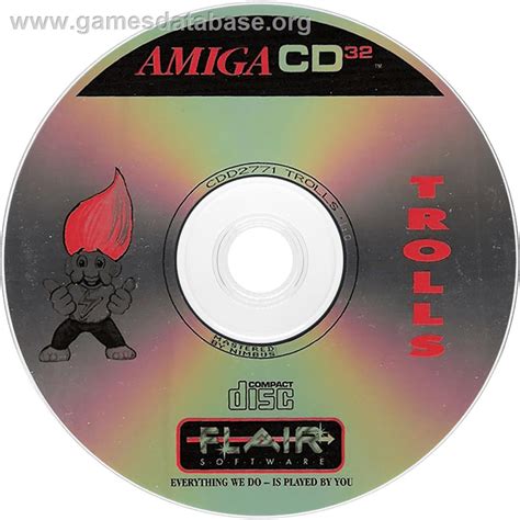 Trolls Commodore Amiga Cd32 Artwork Disc