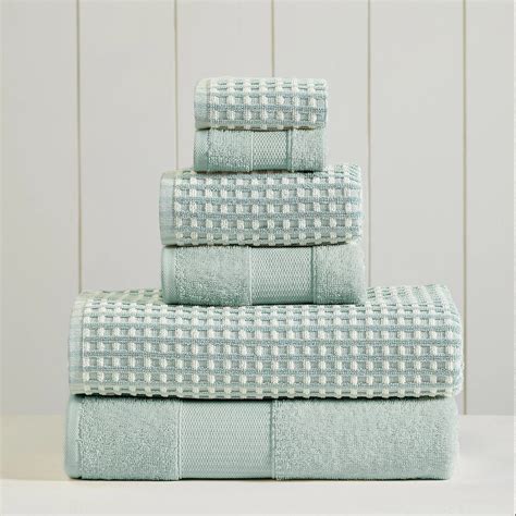 Pacific Coast Textiles Cobblestone 6 Pc Geometric Bath Towel Set