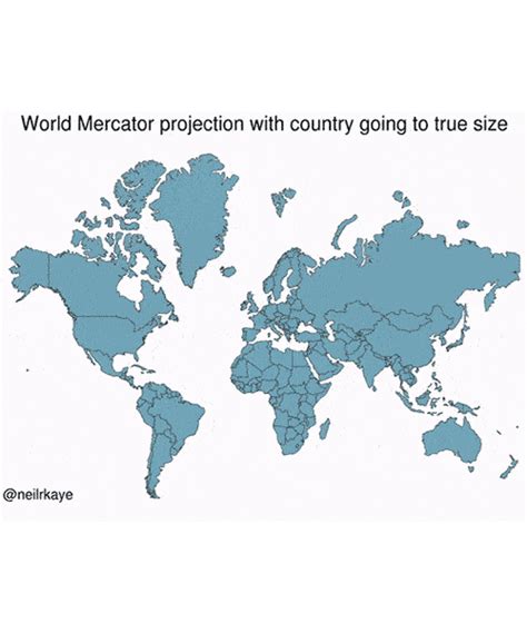 Real Scale Map Of The World