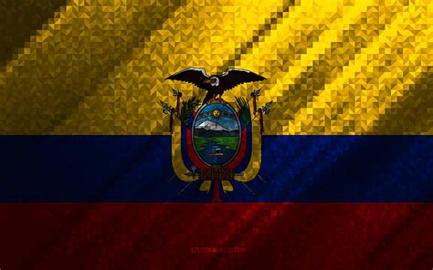 2k Descarga Gratis Bandera De Ecuador Abstracción Multicolor