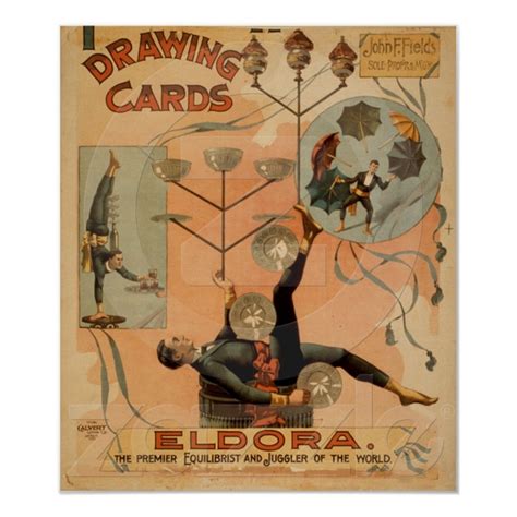 Eldora Juggler Equilibrist Act Vaudeville Poster Zazzle Circus